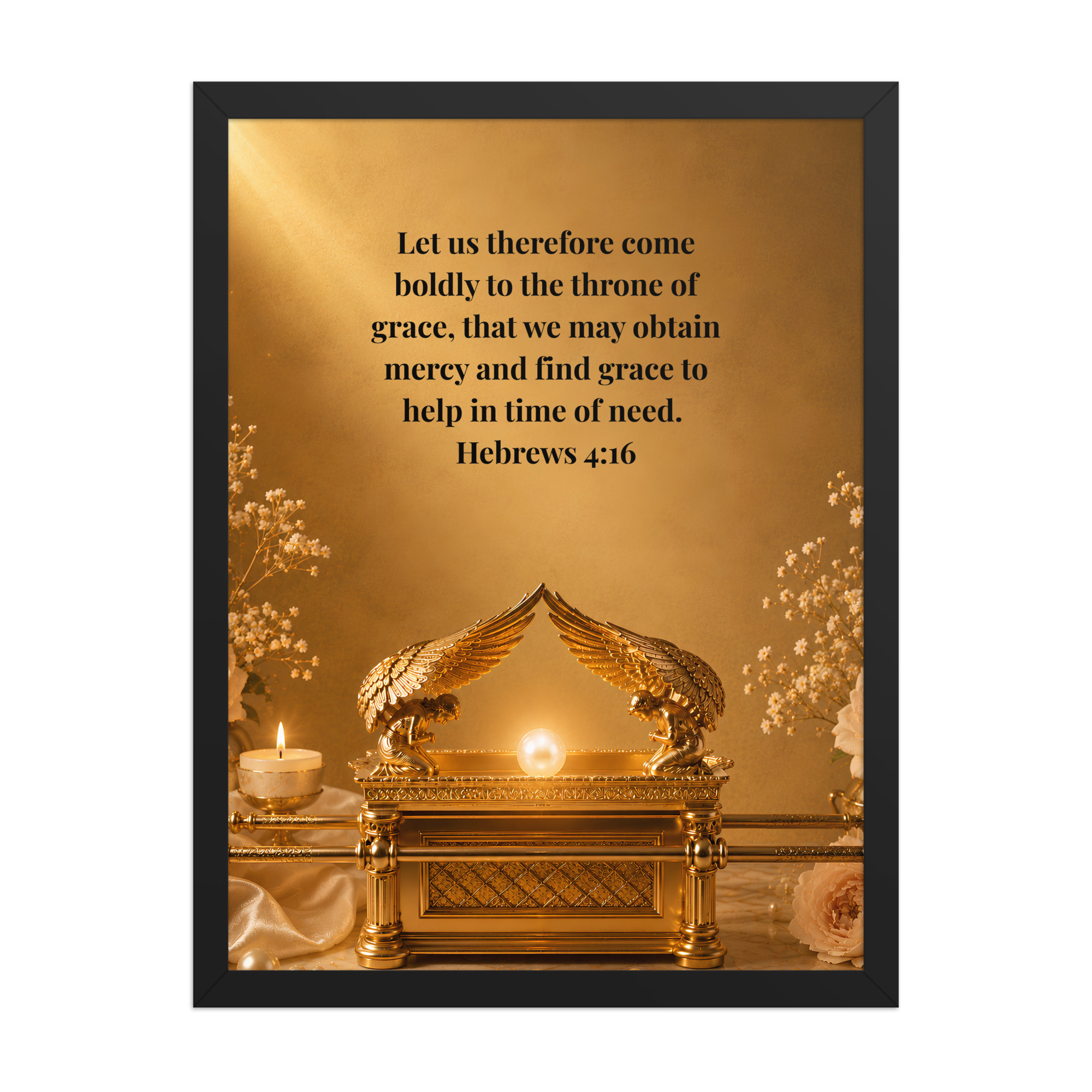 Mercy Triumphed Over Death | Hebrews 4:16 Framed Christian Wall Art - Image 5