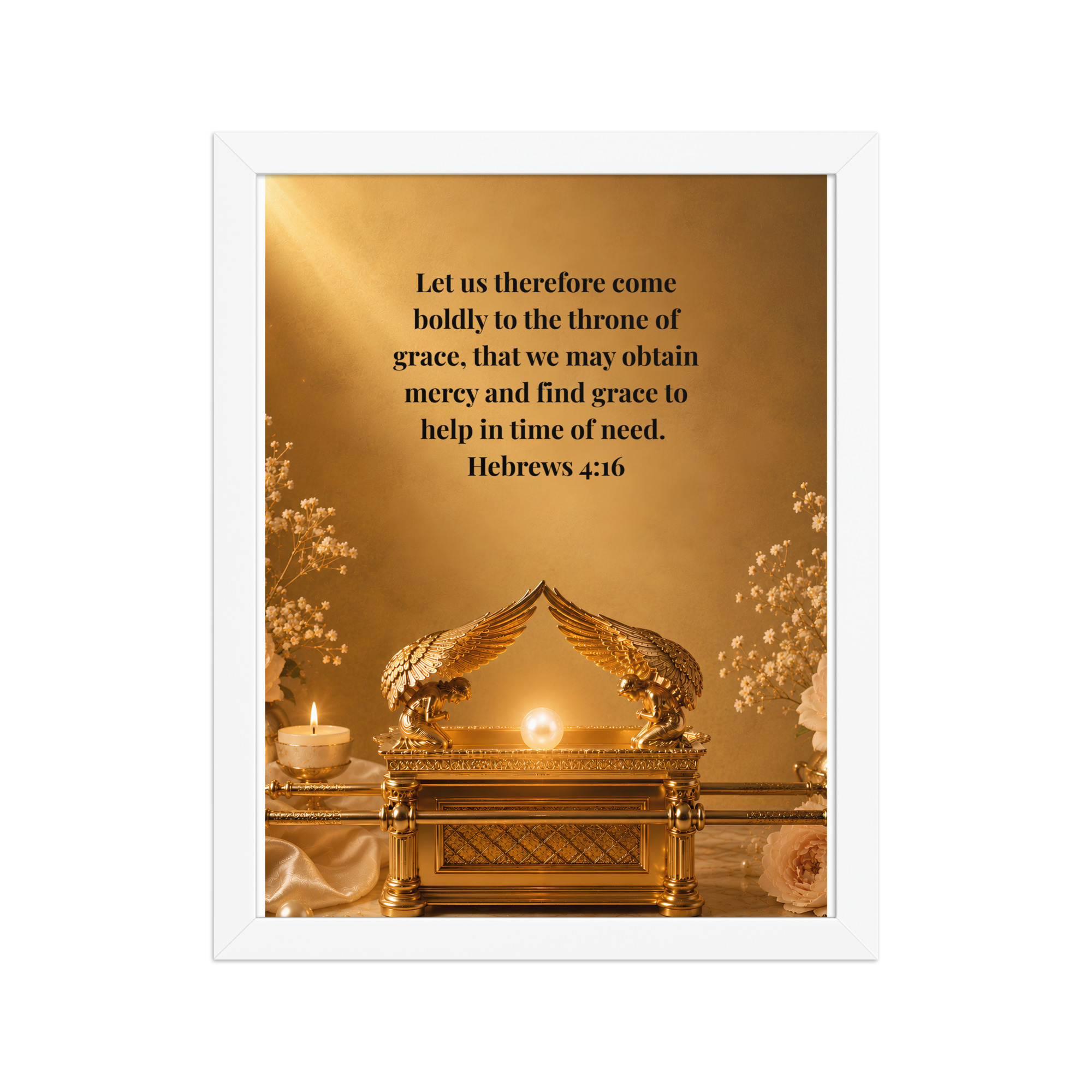 Mercy Triumphed Over Death | Hebrews 4:16 Framed Christian Wall Art - Image 3