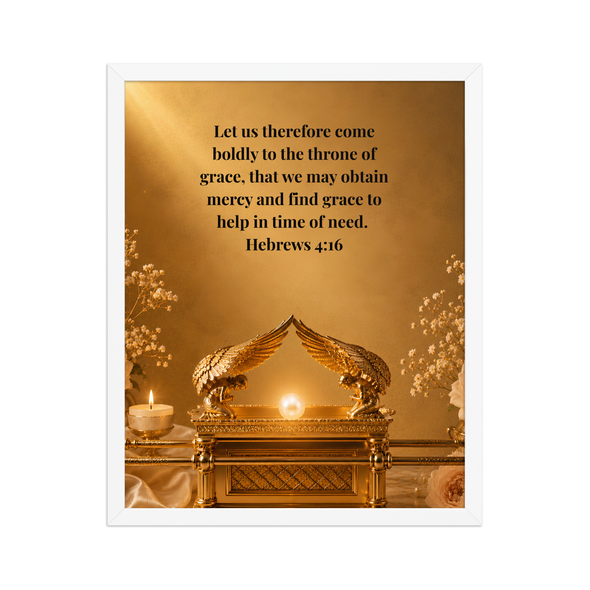 Mercy Triumphed Over Death | Hebrews 4:16 Framed Christian Wall Art - Image 4