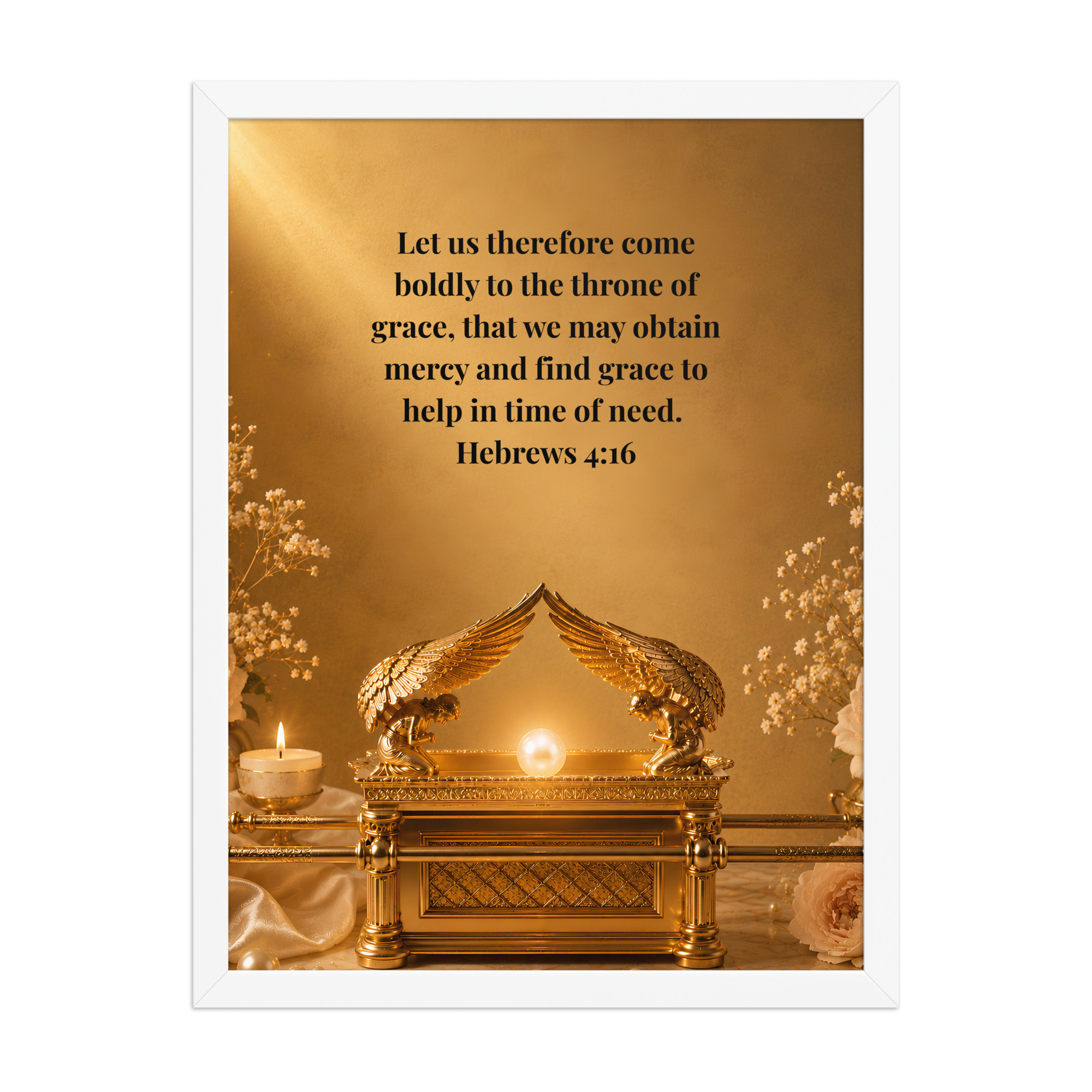 Mercy Triumphed Over Death | Hebrews 4:16 Framed Christian Wall Art - Image 6