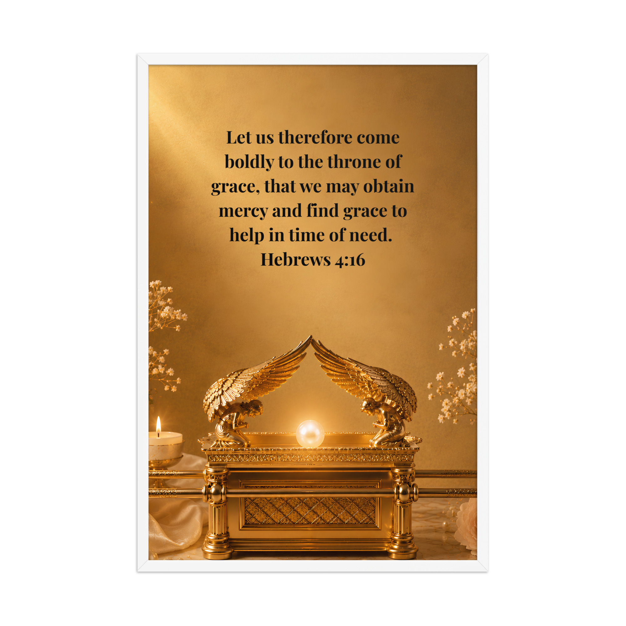 Mercy Triumphed Over Death | Hebrews 4:16 Framed Christian Wall Art - Image 7