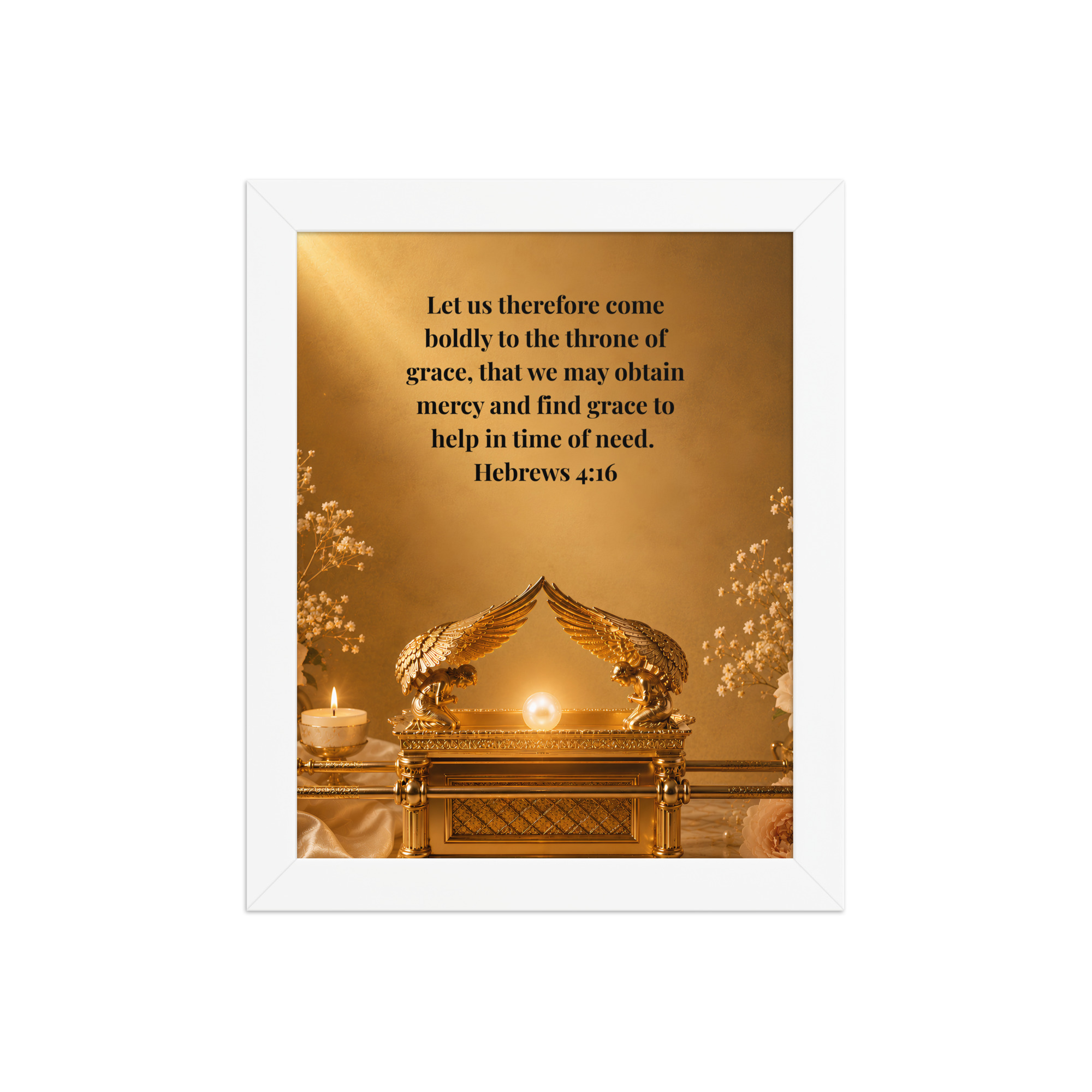 Mercy Triumphed Over Death | Hebrews 4:16 Framed Christian Wall Art - Image 2