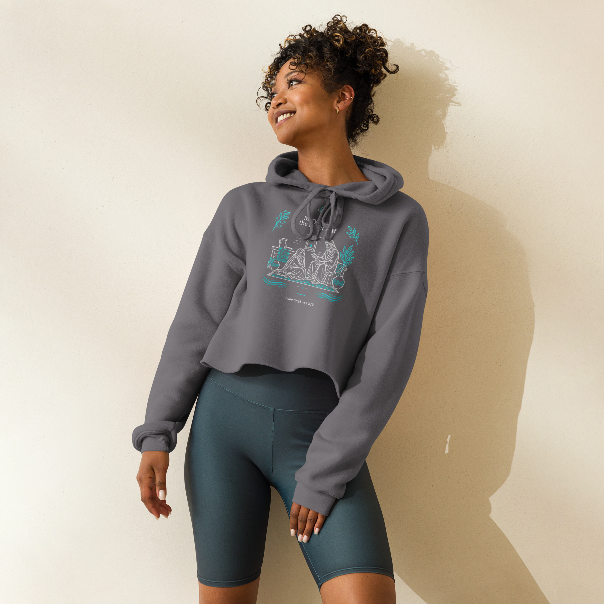 You Chose the Better Part | Luke 10:38–42 Christian Women’s Crop Hoodie - Image 15