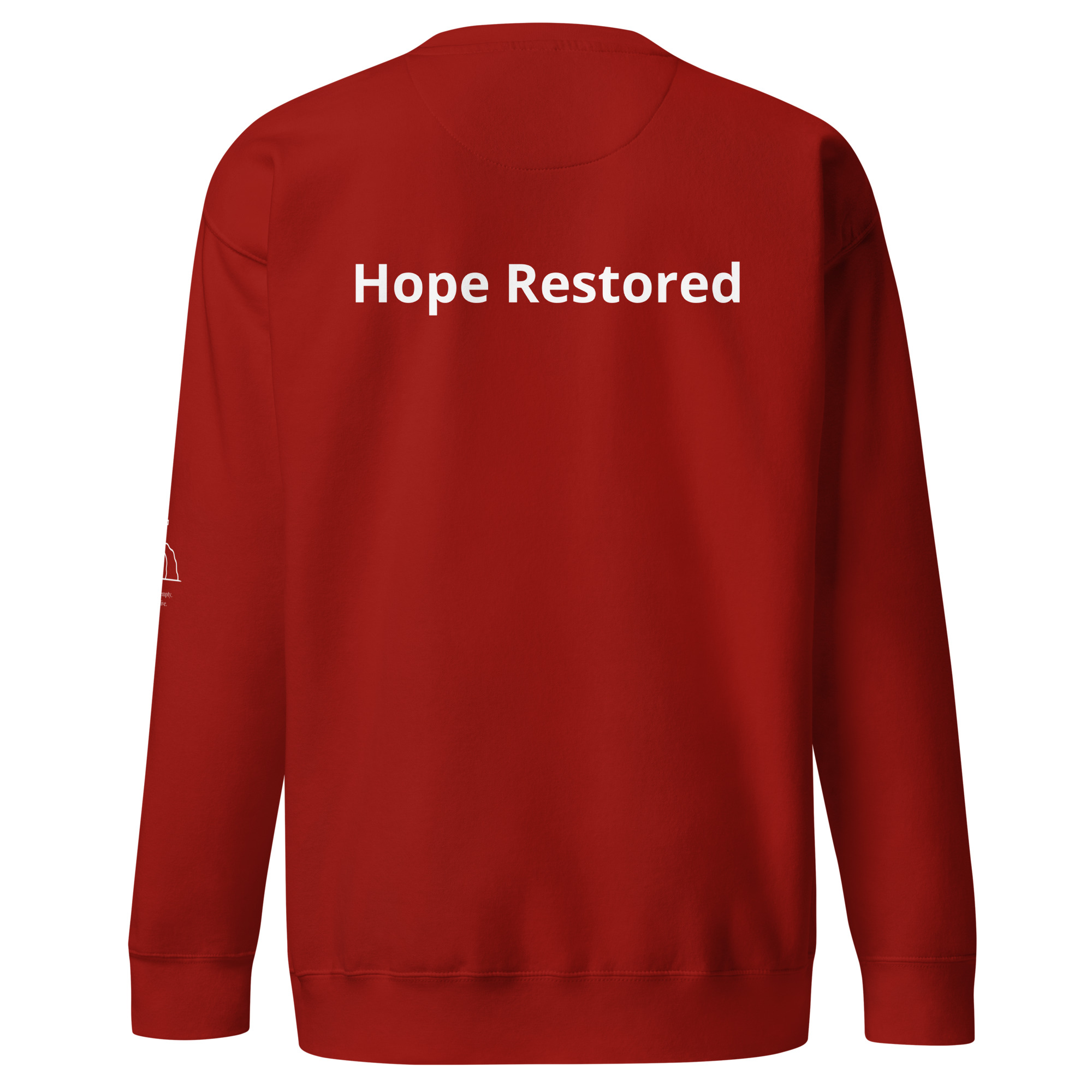 Hope Restored | Unisex Premium Christian Sweatshirt - Image 3