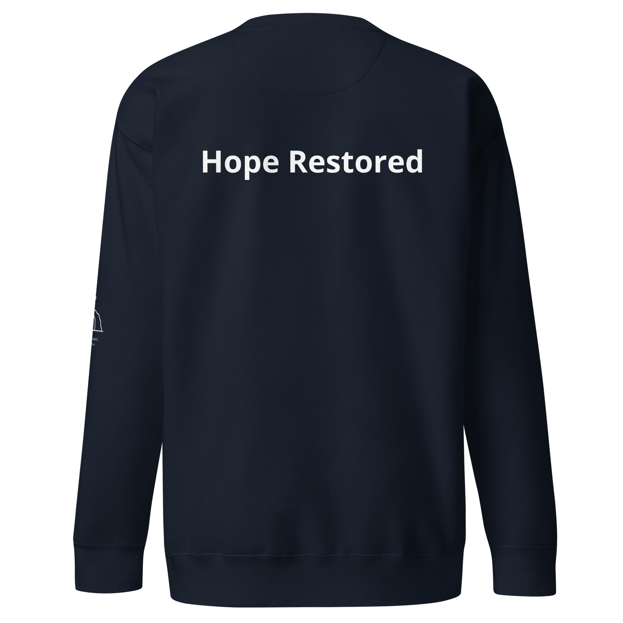 Hope Restored | Unisex Premium Christian Sweatshirt - Image 2
